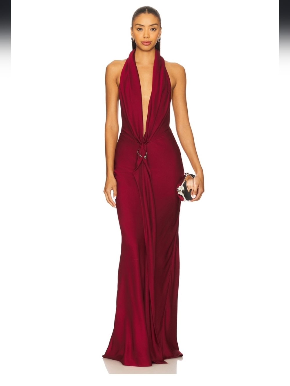 The Donna Satin Dress in Jester Red